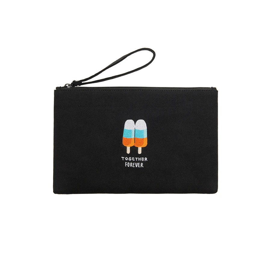 

Kiitos Life Canvas funny embroidery flat case/handbags in Summer Talk Series adaptable for ipad mini(FUN KIK)