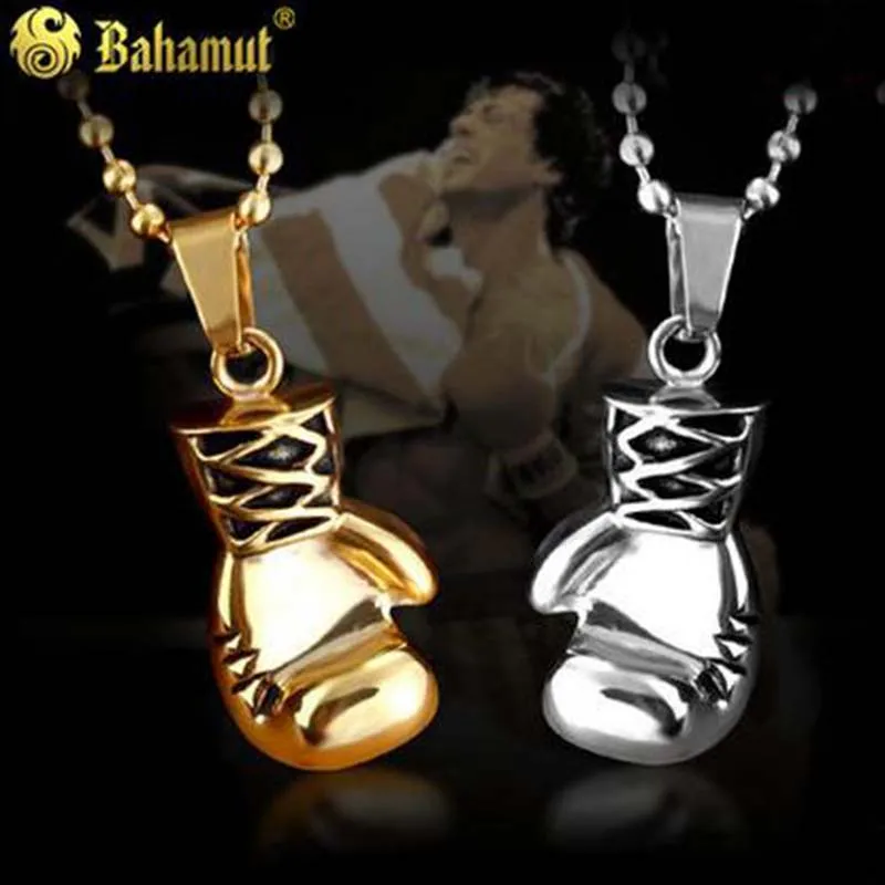 Boxing Gloves Necklace Muhammad Ali Classic Rocky V Pendant Sylvester