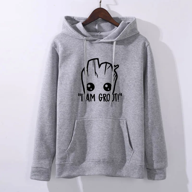 

women Hoodies Star Wars Anime baby pop groot Summer funny I AM GROOT Hoodies Cool Tops Tees hoody