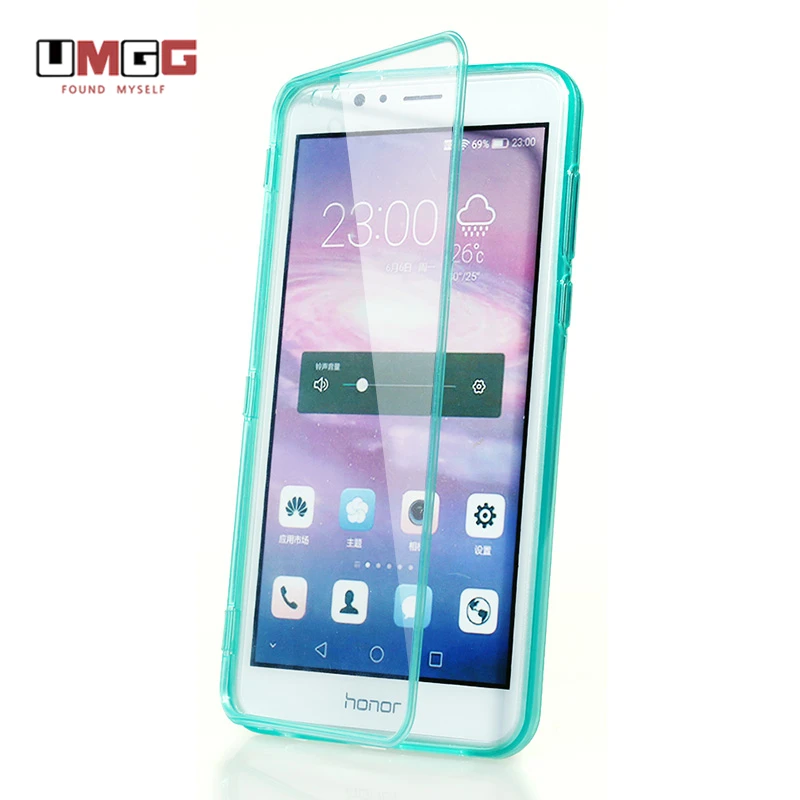 

For Huawei Honor 8 Case Cover Original UMGG Flip Transparent Big View Window Phone Case for Huawei Honor 8 Shockproof Cover