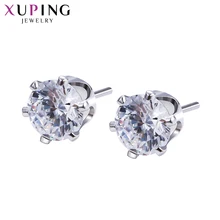 Xuping модные элегантные серьги с простым дизайном с синтетическим кубическим цирконием ювелирные изделия для женщин День святого Валентина подарки S15-20105