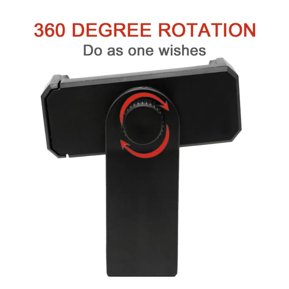 

Universal Tripod Mount Cell Phone Stand Clipper Horizontal Vertical Bracket Smartphone Clip Holder 360 degree Rotation Adapter