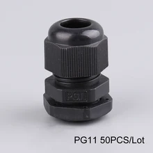 50 шт./лот PG11 для детей возрастом от 5 до 10 мм PA нейлон водонепроницаемый кабельный сальник