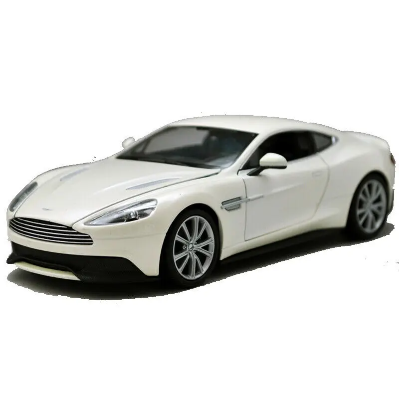 Welly 1:24 Aston Martin Vanquish черная литая модель спортивная гоночная машина игрушечная