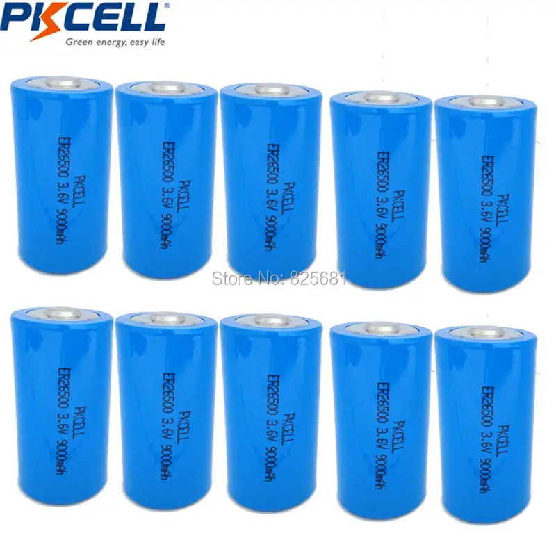 Prix pour 10 pcs 3.6V26500 ER26500 9000 mah LiSCLO2 primaire batterie Prix pour 10 pcs 3.6V26500 ER26500 9000 mah LiSCLO2 primaire batterie