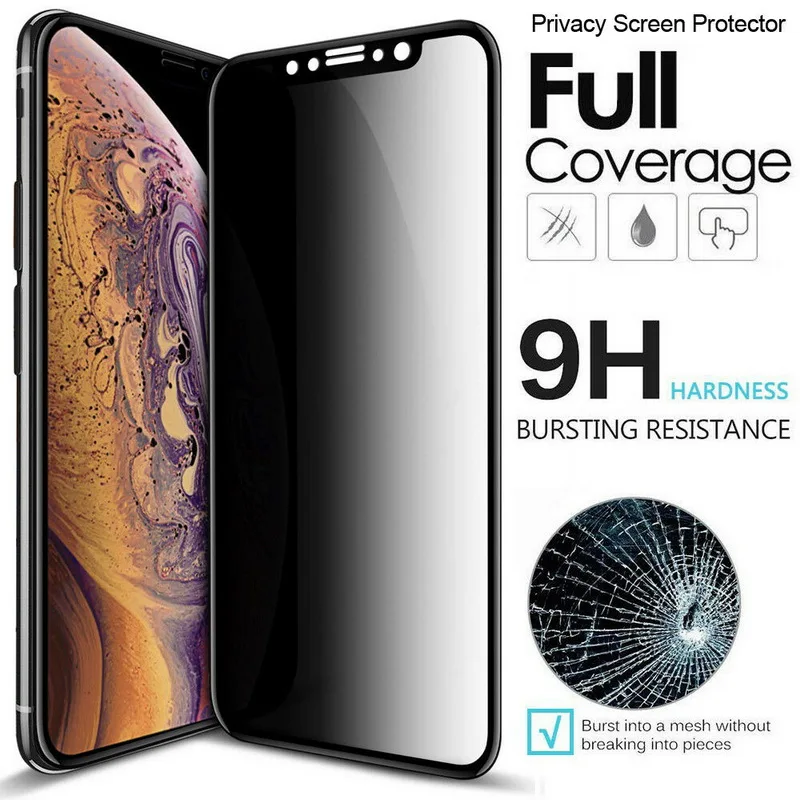 Защитная пленка для экрана iPhone 12 11 Pro XR XS Max Privacy Anti Peeping из закаленного стекла X 8 7 Plus