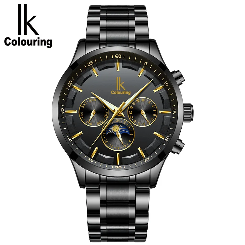 IK Automatic mechanical watch male watch multifunctional trend waterproof business watch men 's steel fashion IK Automatic mechanical watch male watch multifunctional trend waterproof business watch men 's steel fashion
