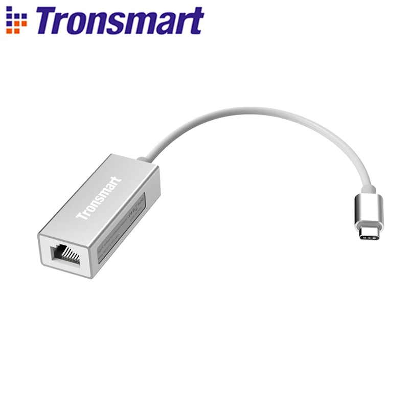 

Tronsmart CTL01 Type C Male to RJ45 Adapter USB-C Transverter Fastest gigabit for LAN Type-C,Windows,Mac,Google,Chrome OS