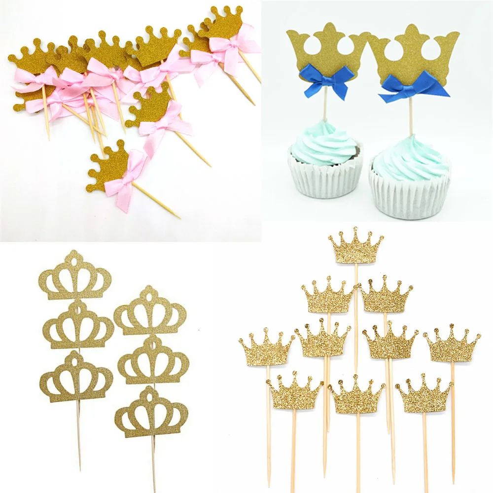 10pcs-lot-Princess-Crown-Gold-Giltter-Cake-Topper-1st-Birthday-Decoration-Kids-Baby-Boy-Girl-Party (9)
