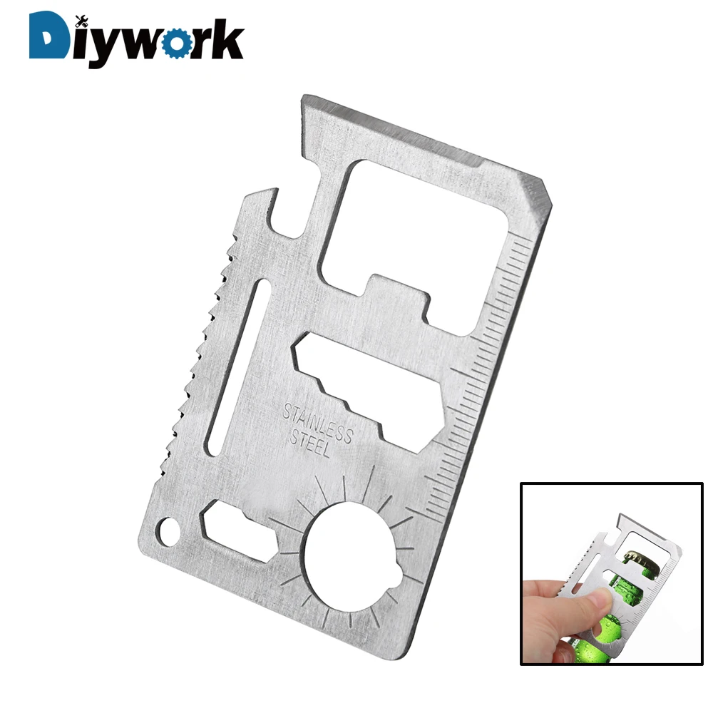 Многофункциональный инструмент DIYWORK 11 в 1 Мультитул карманный для выживания на