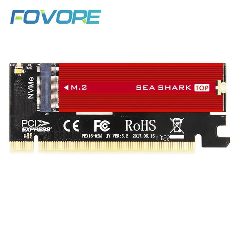 

PCIe M.2 adapter NVMe to PCIe PCI e to M.2 SSD M key M2 to PCI-e M2. SSD PCI-e 3.0 with Heat sink for PCI E 3.0 x16 2230-2280