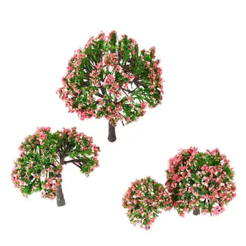 

1pc Plastic Christmas Decoration Peach Trees Model Train Railroad Scenery Scale 1:75 - 1:500 Model Building Kits Gifts Sets
