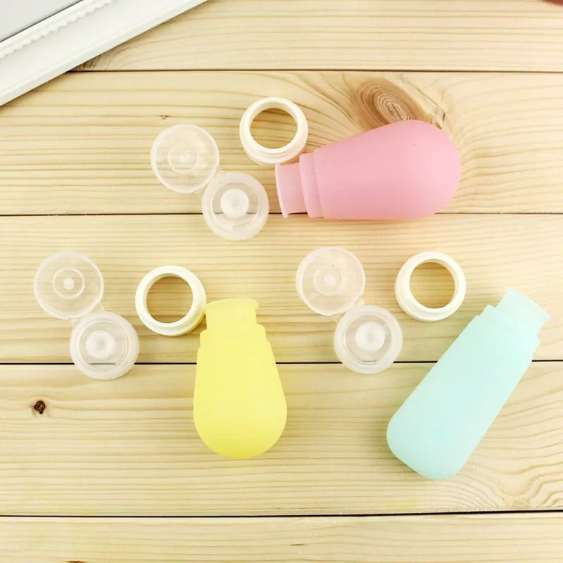 Image New Shampoo Shower Gel Lotion Sub bottling Tube Squeeze Silicone Travel Bottles