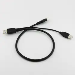 Шт. 1 шт. Superspeed USB 2,0 + USB 3,0 тип A штекер USB 3,0 A штекер Y соединительный кабель (см 20 см + см 50 см)