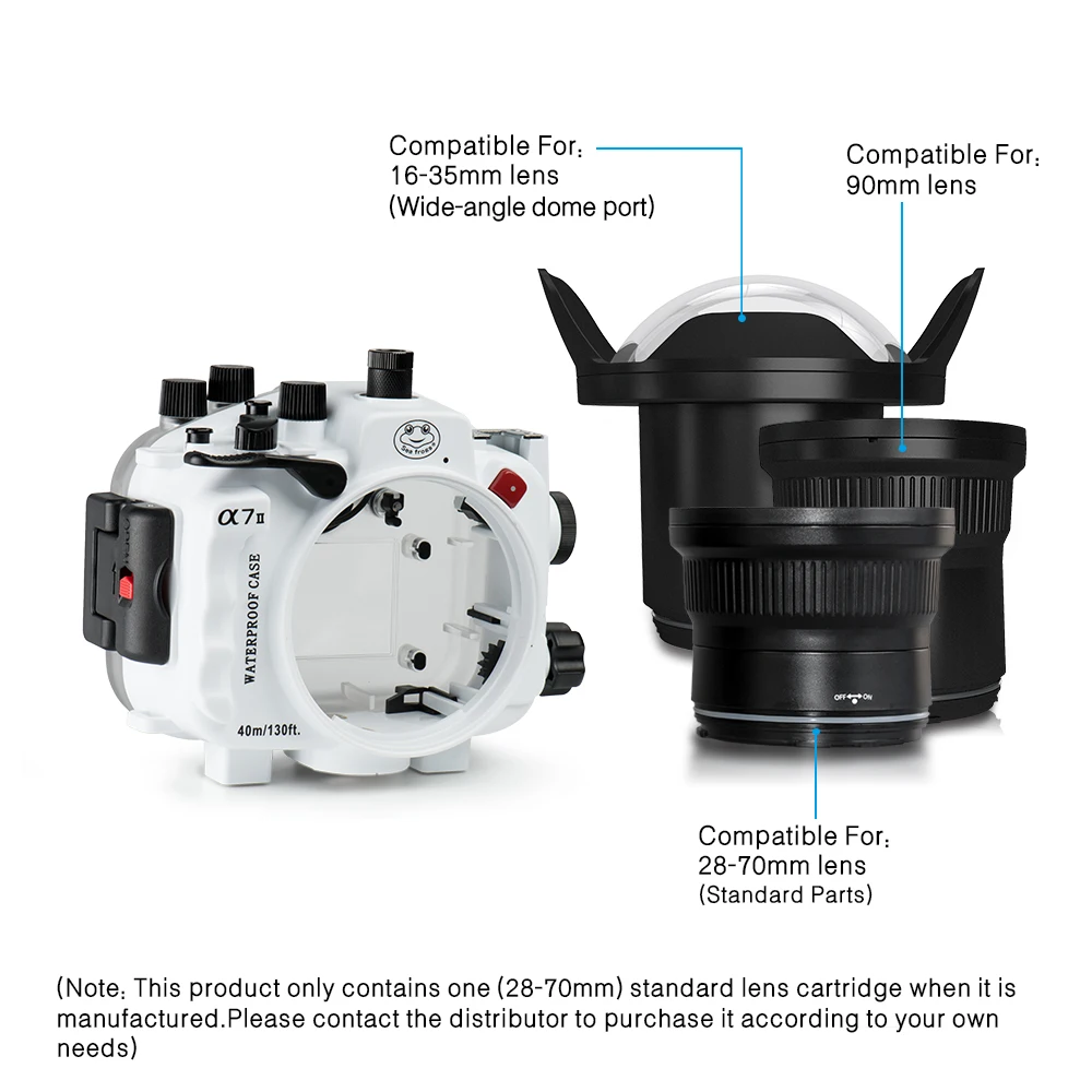 Водонепроницаемый корпус для подводного плавания чехол для камеры для дайвинга sony A7 II A7S A7R Mark II A7II A7M2 A7R2 A7RII 28-70 мм объектив 90 мм