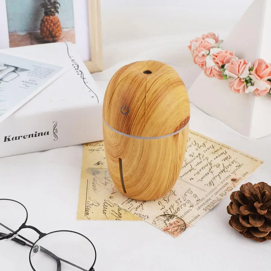 Мини USB арома диффузор с древесным зерном ультразвуковой увлажнитель холодный