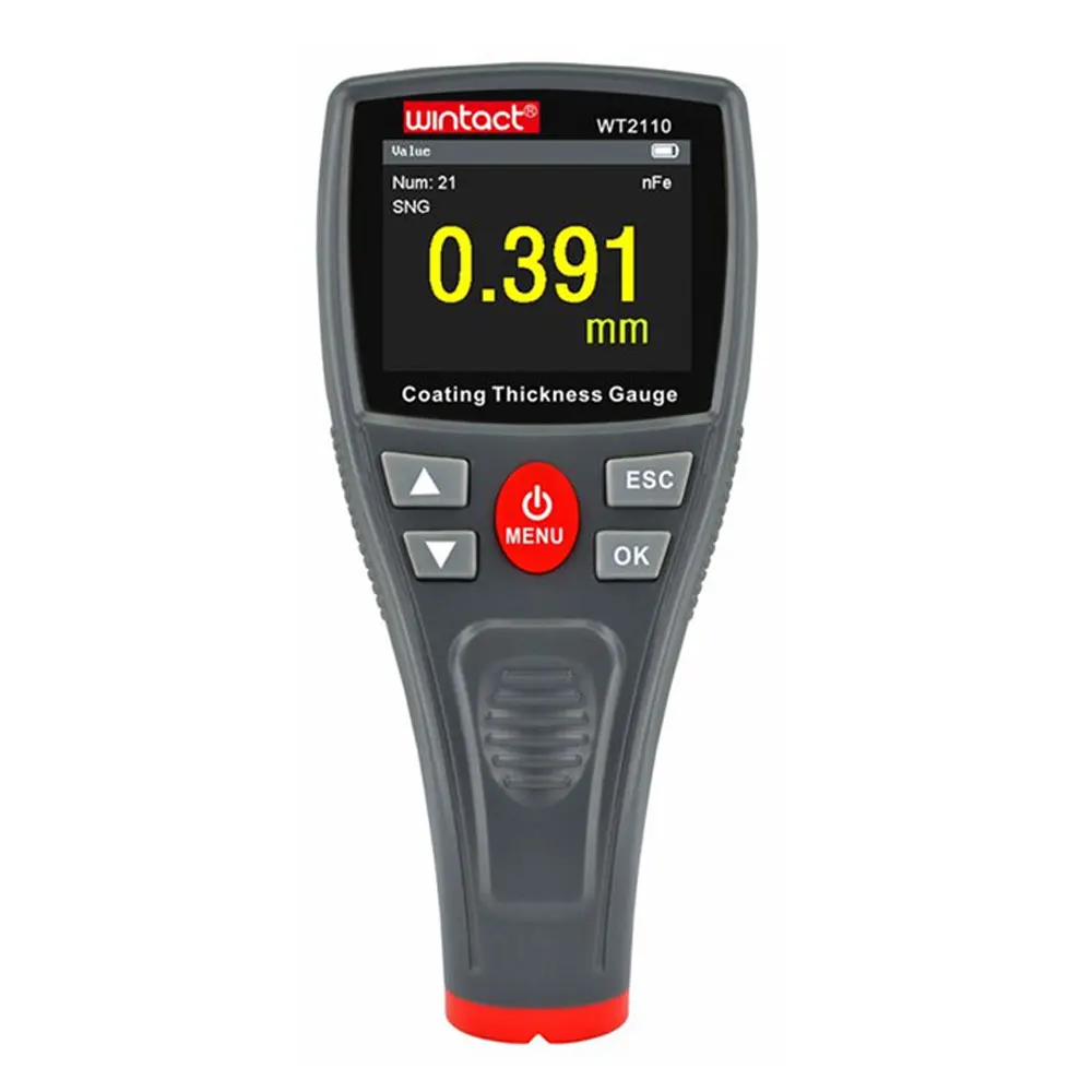 

Coating Film Thickness Gauge Automotive Car Paint Tester high-definition display Rotation Screen WT2110 1500um 59mil 1.5mm