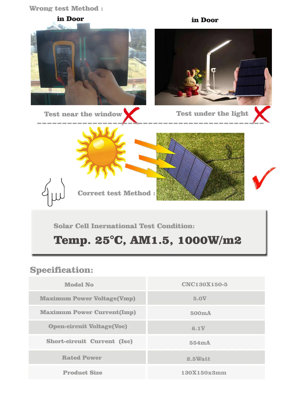 5V 500mA 2,5 Вт 2,5 Панели солнечные Стандартный эпоксидный поликристаллический кремний DIY батарея заряд энергии Модуль Мини Солнечная батарея игрушка