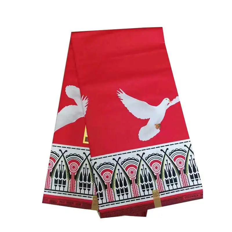 Нигерийская Анкара африканская хлопок воск печатает ткань высокого качества 6 ярдов большая птица животный дизайн Дашики ткань для ткани