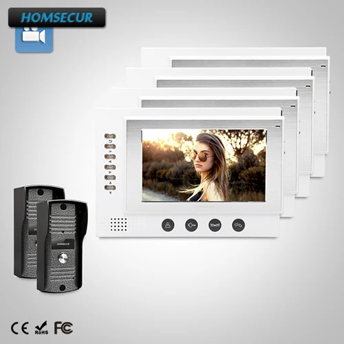 

HOMSECUR 7" Hands-free Video Door Phone Intercom System+LCD Color Screen (TC031 +TM701R-W)