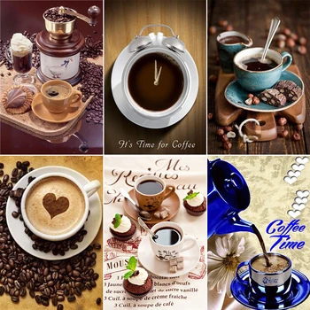 

5D Diy Diamond Painting Coffee Cup Cross Stitch Crafts Square Full Mosaic Diamond Embroidery Mug Home Decor hcr
