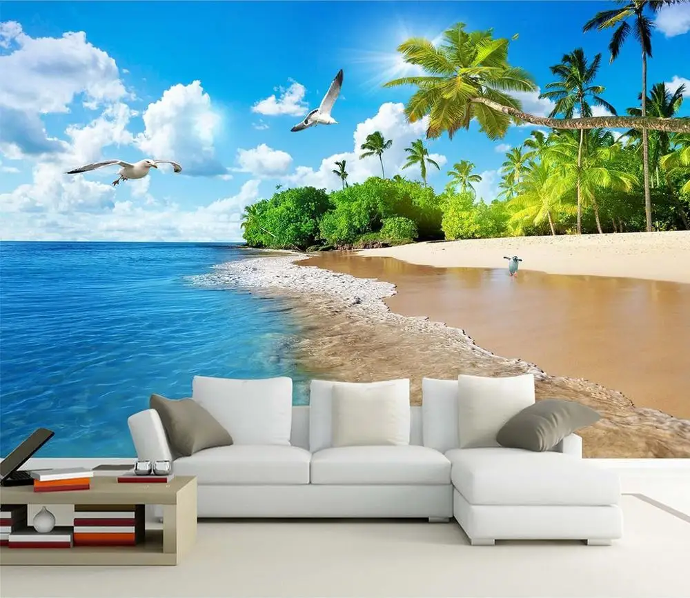 

3D Waterproof Self-adhesive Wall Sticker Stereoscopic Embossed Murals Wallpaper Living Room Bedroom Background