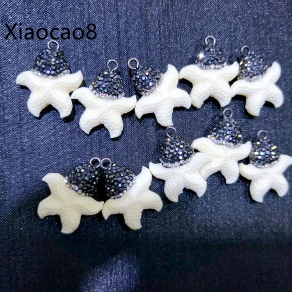 Resin Animal Charms Pendants for Making Necklace and Bracelets Women Starfish Small Charms