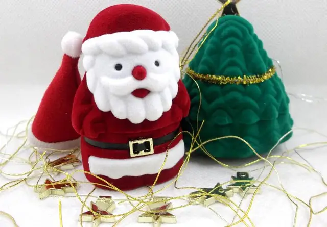 lovely velvet santa claus ring pendant box christmas gift boxes ring earring stud necklace jewelry display - Christmas Gift Boxes Wholesale lovely velvet santa claus ring pendant box christmas gift boxes ring earring stud necklace jewelry display - Christmas Gift Boxes Wholesale