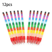 12 шт. мелки художественные масляные Карандаши цветные канцелярские товары для студентов товары для рукоделия Детский Рождественский подарок