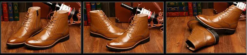 Men's Boots Lace-up Fashion Boot Black Shoes Men Boots Chelsea Genuine Leather Winter Shoes Mens Military Boots Men Combat Brand (17)