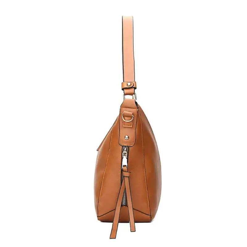 Хобо Сумка слинг мягкие из искусственной кожи Для женщин топ ручки сумки через плечо сумки из натуральной кожи Элитный бренд сумки
