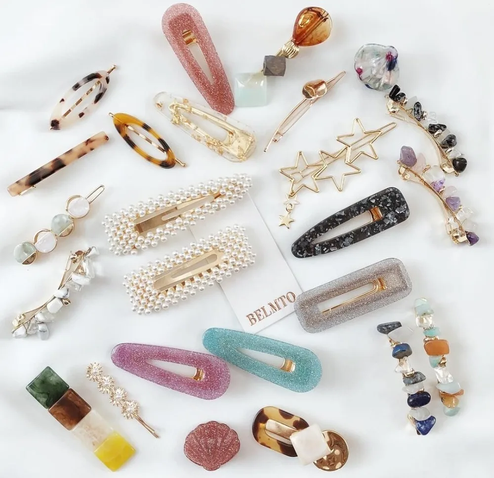 

Dvacaman Pearl Colorful Crystal Barrettes for Women Wedding Bridal Girl Clip Pins Hairwear Accessories Hairband Korean Jewelry