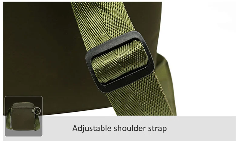 Водонепроницаемая нейлоновая маленькая сумка-мессенджер с клапаном для мужчин, черные повседневные сумки на плечо, мужская сумка в английском стиле, сумки на ремне, зеленые XA171ZC
