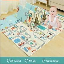 Buy XPE Folding Toy Crawling Mat 1.8*2.0M  Foam Two-Sided Pattern Baby Climbing Mat ChildrenThickening Game Pad Living Room Home Mat Free Shipping