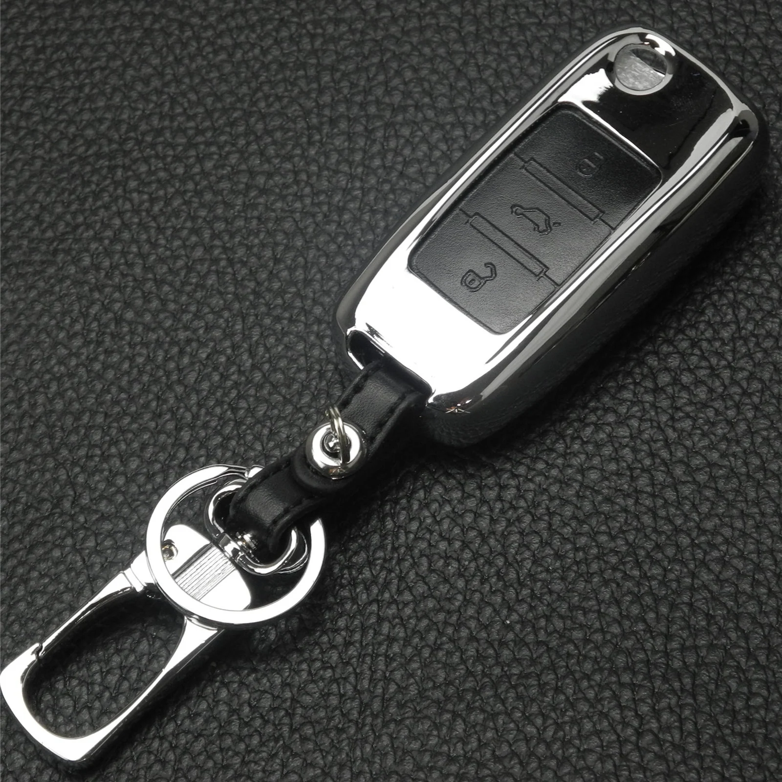 Jingyuqin 3BTN дистанционный флип-чехол для ключей для VW Tiguan Golf Sagitar Polo MK6 Touareg Seat Polo Baro Fob чехол защита из цинковой кожи