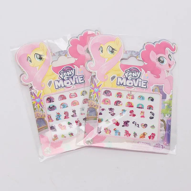 Набор из 10 шт. игрушки My Little Pony ПВХ Стикеры с изображением пони 3D Twilight Sparkle Pinkie Pie Rainbow Dash детские наклейки для ногтей для девочек