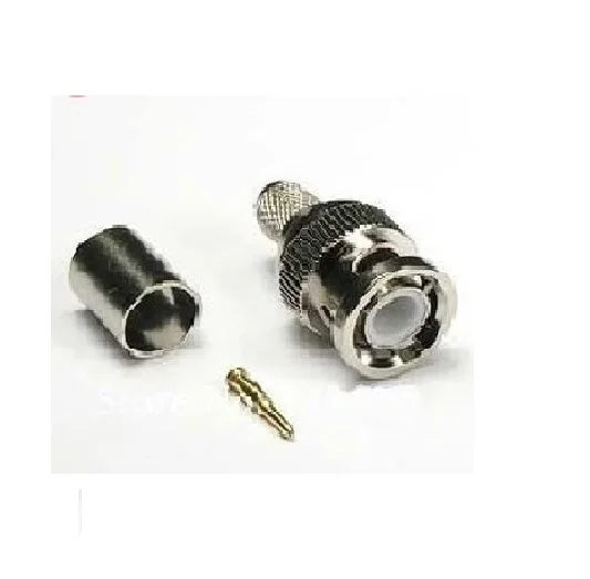 Freeshipping-BNC-male-crimp-plug-for-RG59-coaxial-cable-RG59-BNC-Connector-BNC-male-3-piece