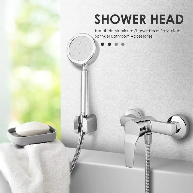 Алюминиевая душевая головка для ванной комнаты анти-ожога не легко окисляется и ржавчина прочный усилитель давления ручной напорный Спринклер