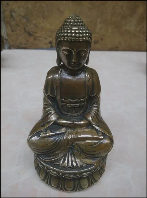 Старый античный Тибет Тибетский буддист Vajrapani Бронзовая статуэтка Будды больше стиля(серебряный тибетский Будда - Цвет: Темно-синий