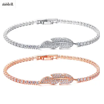 

Rose Gold Color Sliver Leaf Bracelets for Women Girls Copper Bracelet Bangle Boho Bohemian Jewelry Designs Bijoux Femme 2018