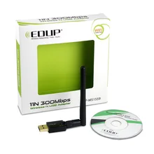 EDUP EP-MS1559 Realtek8192CU 2,4 ГГц беспроводной USB Wifi ключ 300 Мбит/с USB Wifi адаптер с высоким коэффициентом усиления 2dbi антенна