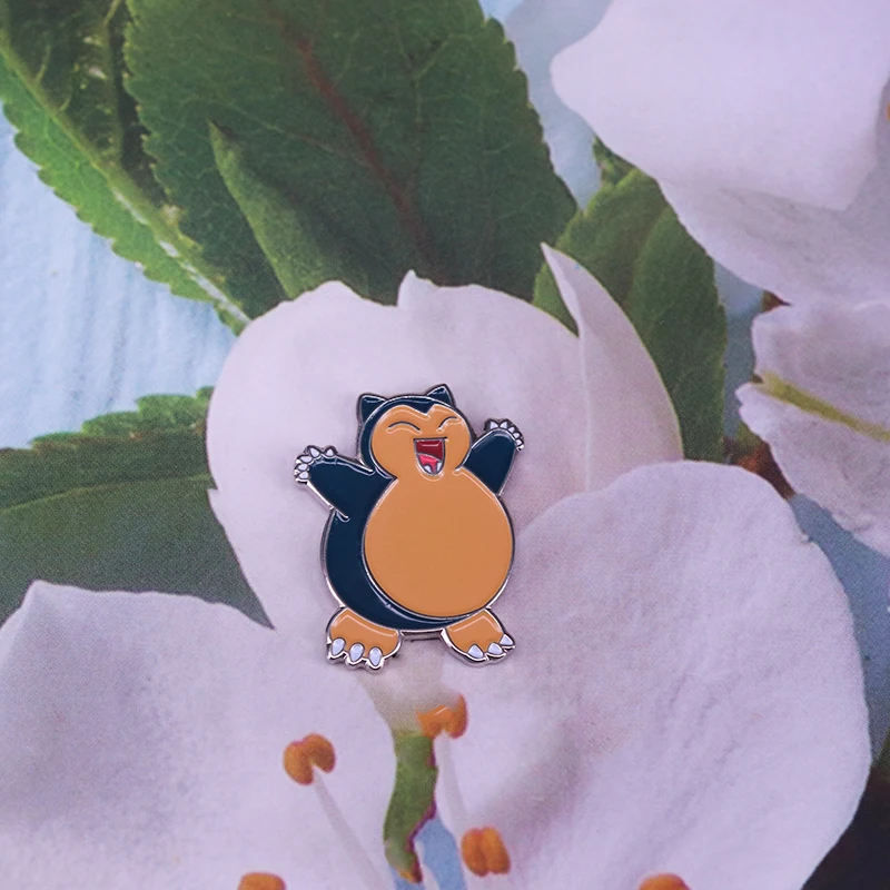 Snorlax pin cute pokemon brooch perfect geek gamer fandom jewelry