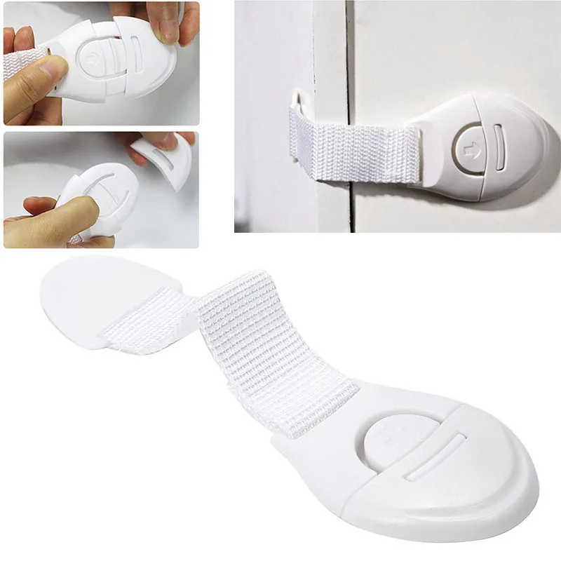 

10pcs Multifunctional Child Safety Door Cabinet Drawer Ribbon Refrigerator Lock Baby Infant Cloth Wardrobe Lock Safety Protect