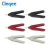 Cleqee P2004 6pcs/lot 90mm 20A 3pcs Alligator Kelvin Copper Gold Plate Clip Grey+Black+Red ► Photo 1/6