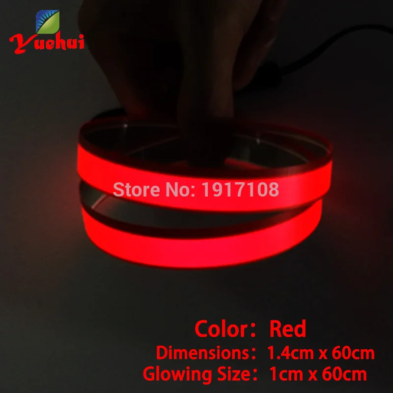 1,4X60 см 8 цветов электролюминесцентный провод светопровод электролюминесцентный полосы с Sound звуковым активированным драйвером для вечерние украшения, автомобиля, дома, экрана, праздника - Цвет: Red