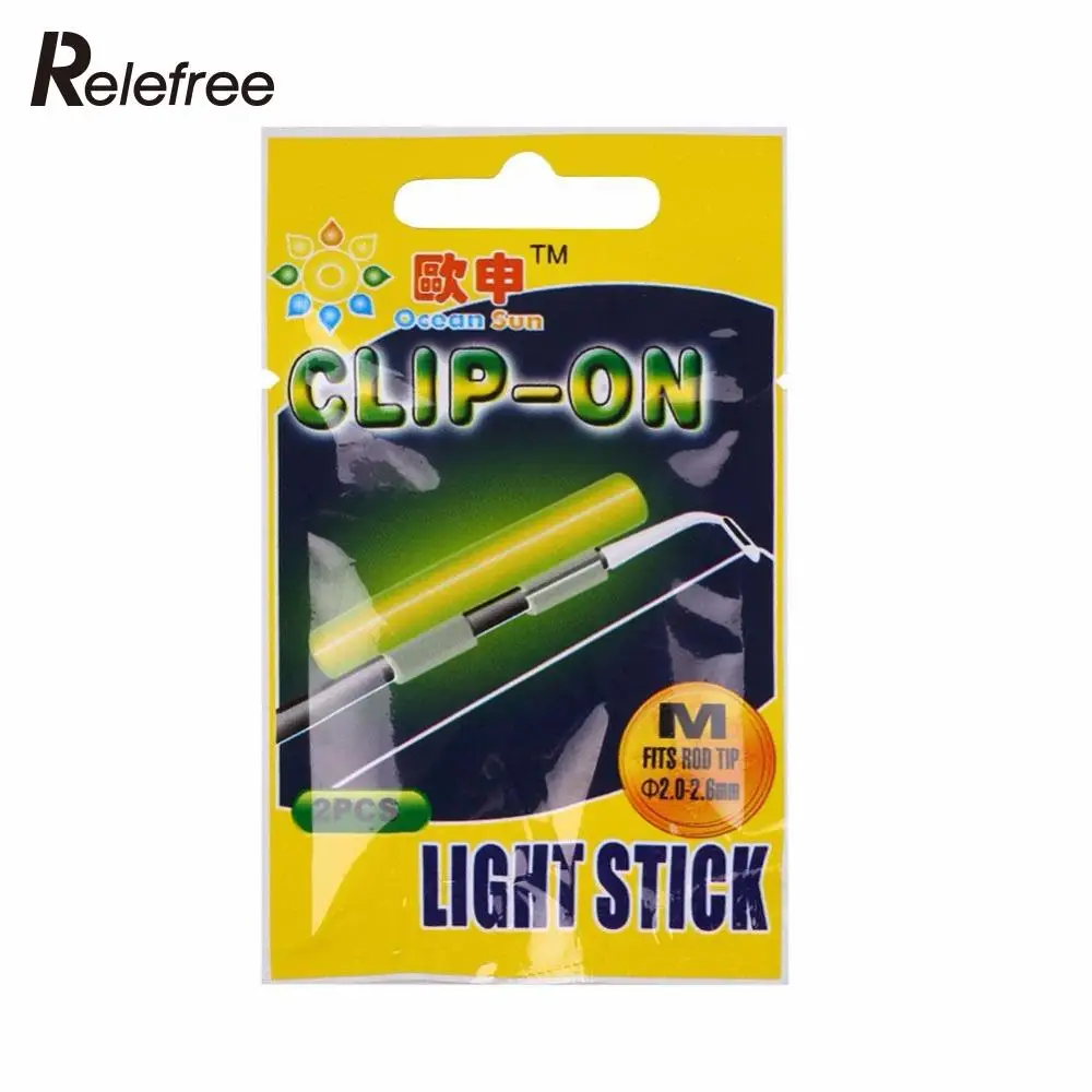 

Relefree 20 Pcs/10 Ba Clip-On Stick Fishing Fluorescent Lightstick Light Night Float Rod Lights Dark Glow Stick