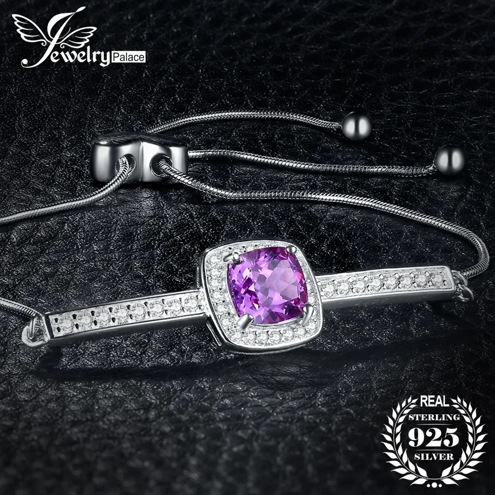 

Created Alexandrite Sapphire 925 Sterling Silver Bracelet Bolo Chain Gemstones Bracelets For Women Silver 925 Jewelry Making