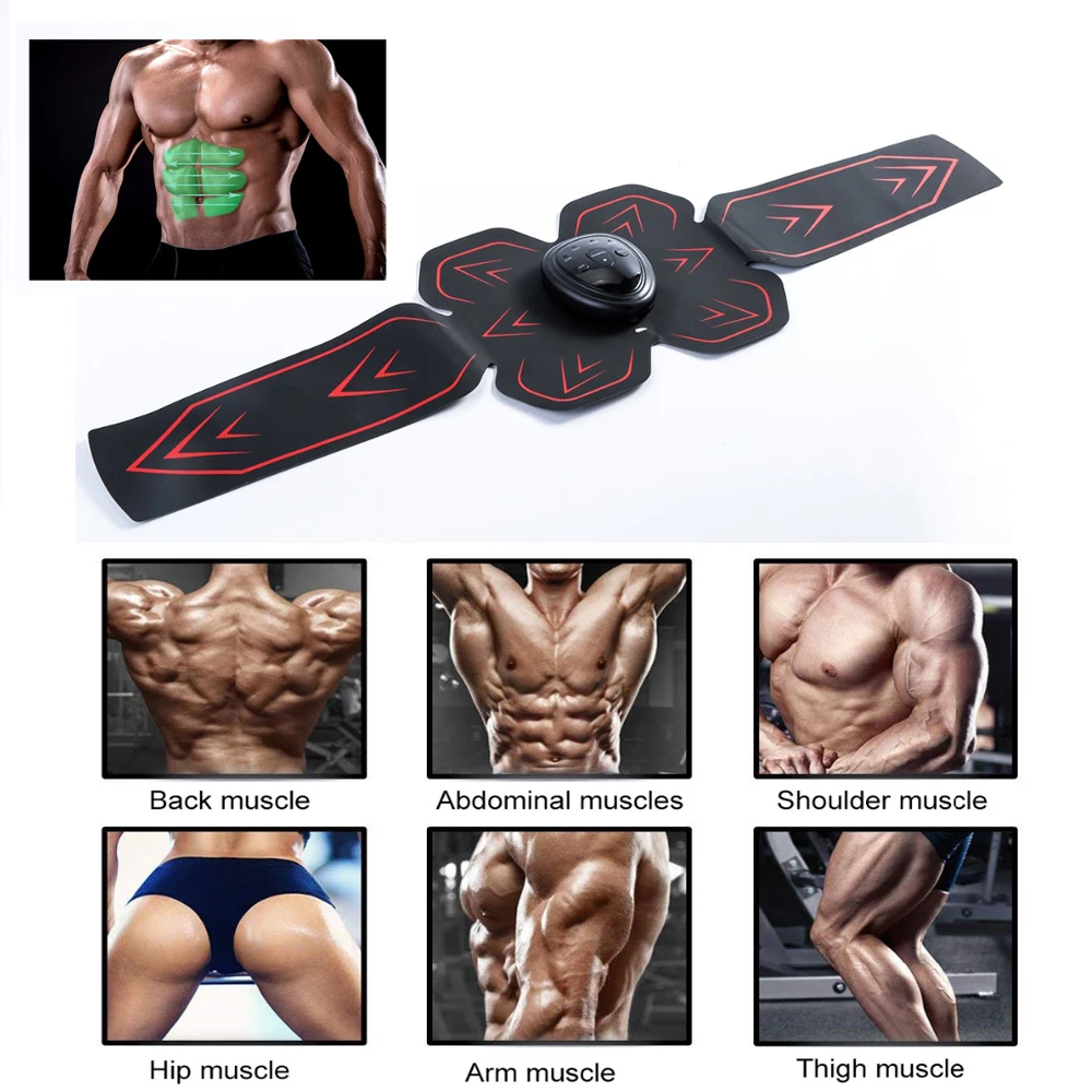 New EMS Smart Electric Pulse Massager ABS Abdominal Muscle Stimulator Home Fitness Abdominal Muscle Sports Trainer Equipment