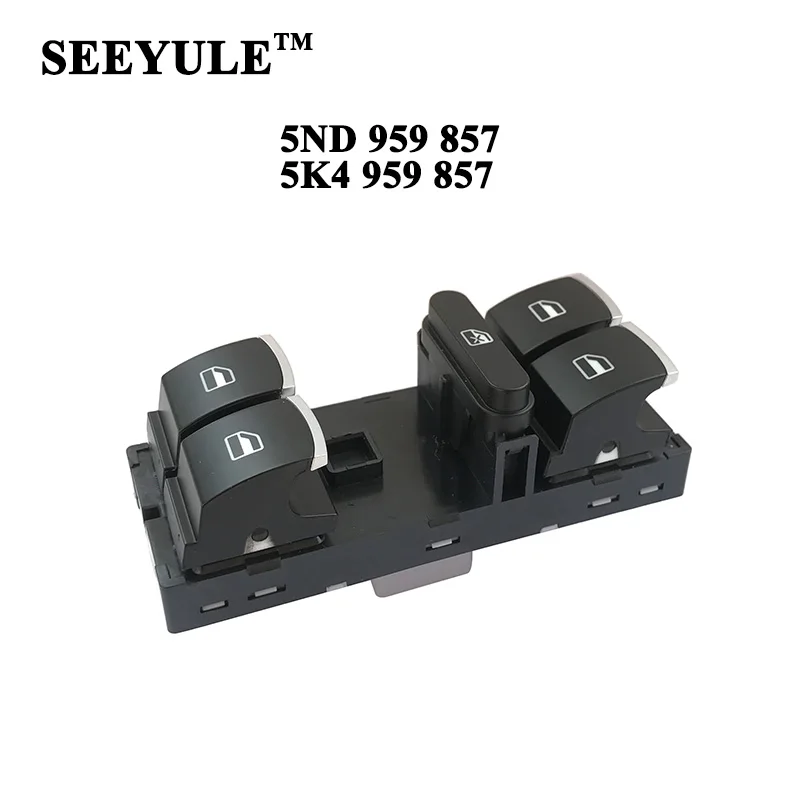 

1pc SEEYULE 5ND 959 857 / 5K4 959 857 Car Window Lifter Switch for VW MK5/R32/MK6/MK6 Golf R/Passat B6/Passat CC/Tiguan/EOS