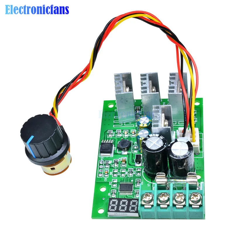 DC6-60V 30A цифровой светодиодный дисплей 0~ Регулируемый приводной модуль pwm контроллер скорости двигателя постоянного тока регулятор диммер Управление током